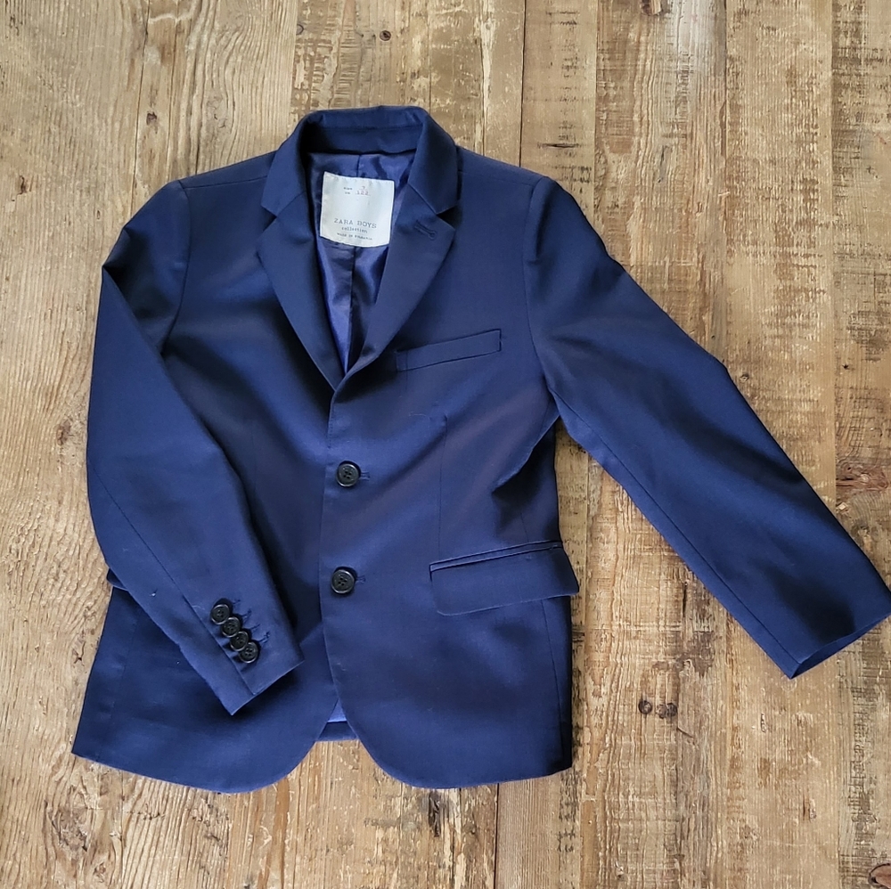 Zara Boys Navy Blazer Size 7